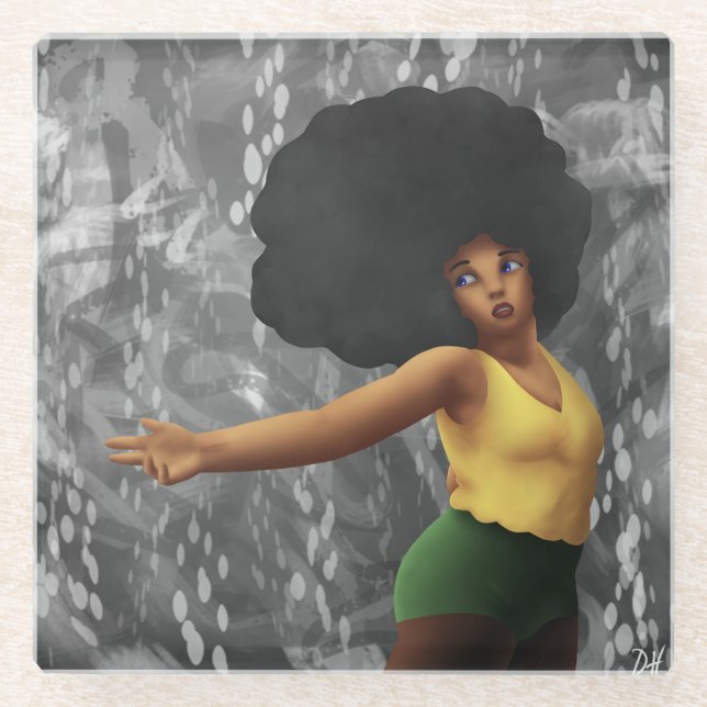 come away with me glass coaster (Front)