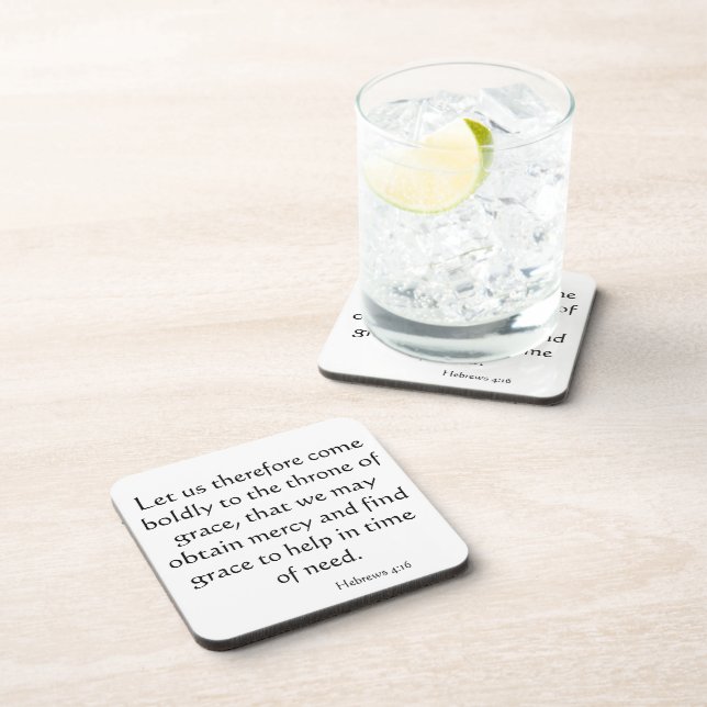 Come Boldly to God Cork Coaster (Right Side)