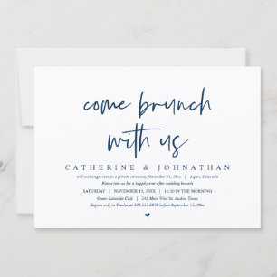 Come Brunch With Us, Wedding Elopement Party Invitation