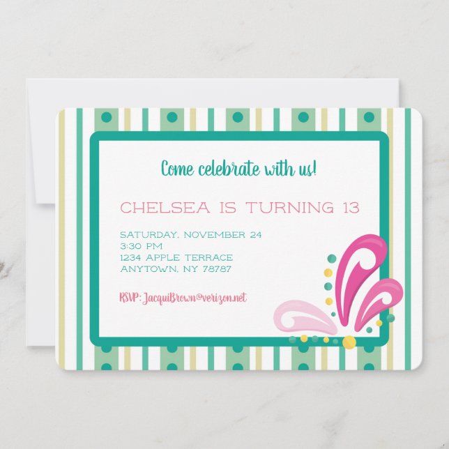 Come Celebrate with Us Customisable Invitation (Front)