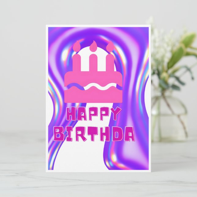 Come Celebrate with Us! Join Us for a Birthday Bas Invitation (Standing Front)