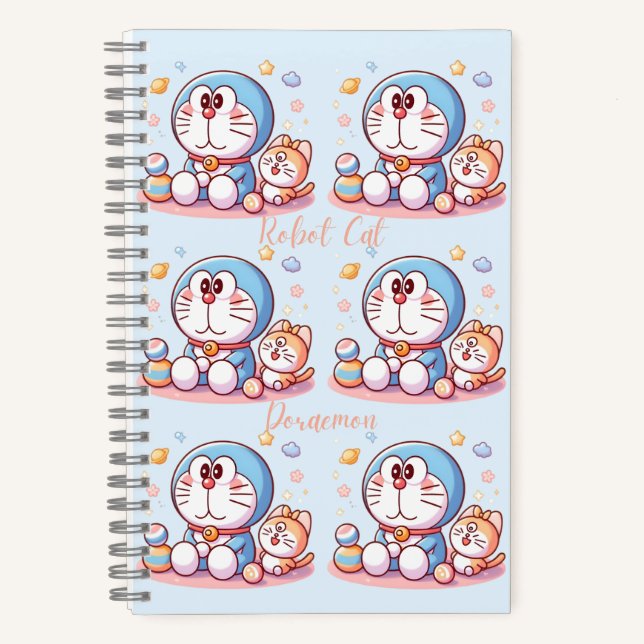 Come Come Cat And Doraemon Notebook (Front)