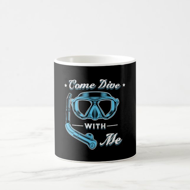 Come Dive With Me Scuba Diving Diver Ocean Sea Coffee Mug (Center)