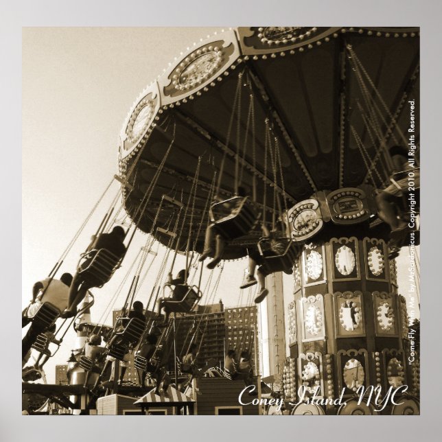 "Come Fly With Me" Coney Island, NYC Poster (Front)