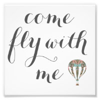 Come Fly With Me | Hot Air Balloon Art