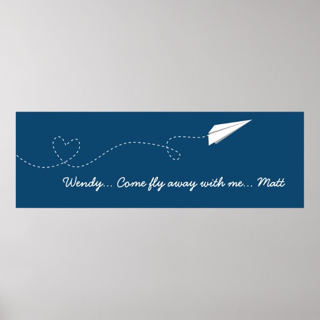 Come Fly with Me Paper Aeroplane Poster (Front)