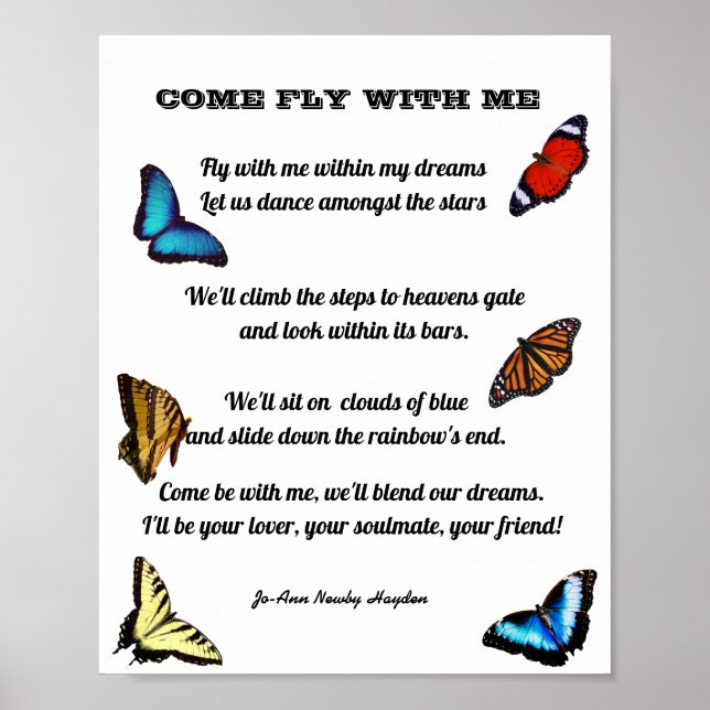 COME FLY WITH ME POEM  POSTER (Front)