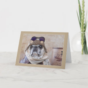 Come Fly With Me Pug Card