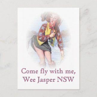 Come fly with me, Wee Jasper NSW Postcard