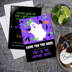 Come for the Boos Halloween Party Invitation