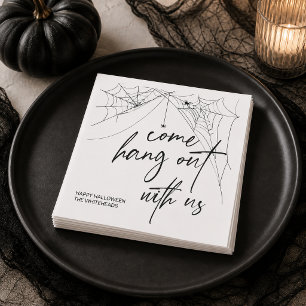 Come Hang With Us Spiderweb Party Napkin