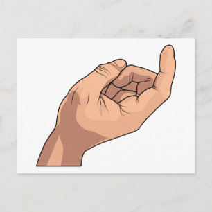 Come Here Hand Sign Gesture Postcard
