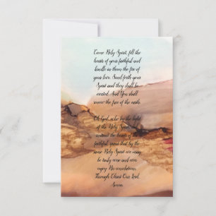Come Holy Spirit Inspirational Note Card