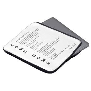 Come Home Soul Inspirational Poem Wall Art Laptop Sleeve