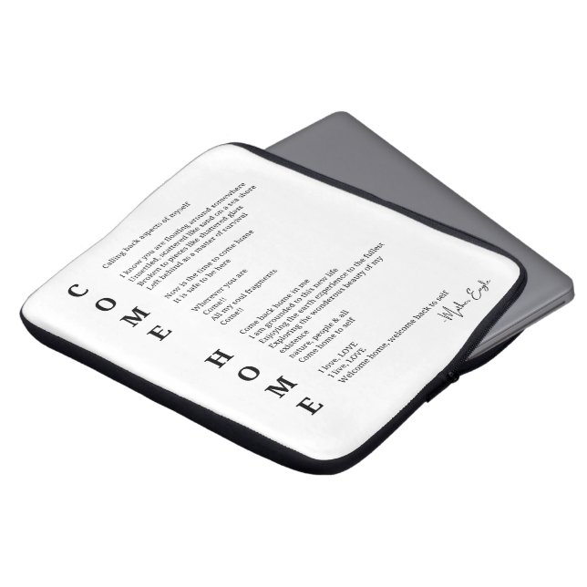 Come Home Soul Inspirational Poem Wall Art Laptop Sleeve (Front Top)