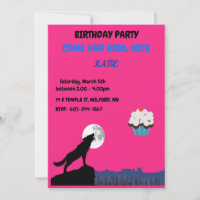 Come & "HOWL"  Wolf Birthday Invitation 