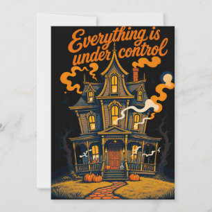 Come hunt us this halloween - Spooky Mansion Invitation