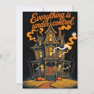 Come hunt us this halloween - Spooky Mansion Invitation
