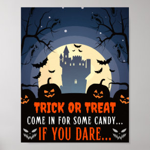 Come in for Some Candy Spooky Halloween Welcome Poster