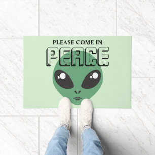 Come in Peace Alien Doormat