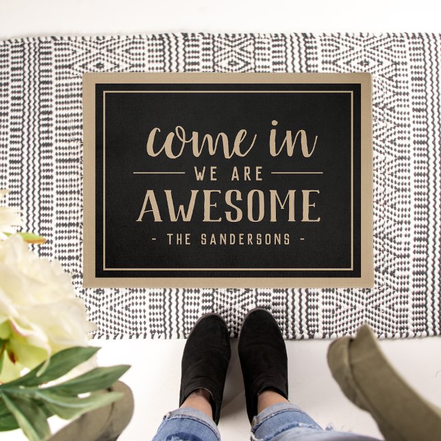 Come In, We Are Awesome Personalised Doormat (Creator Uploaded)