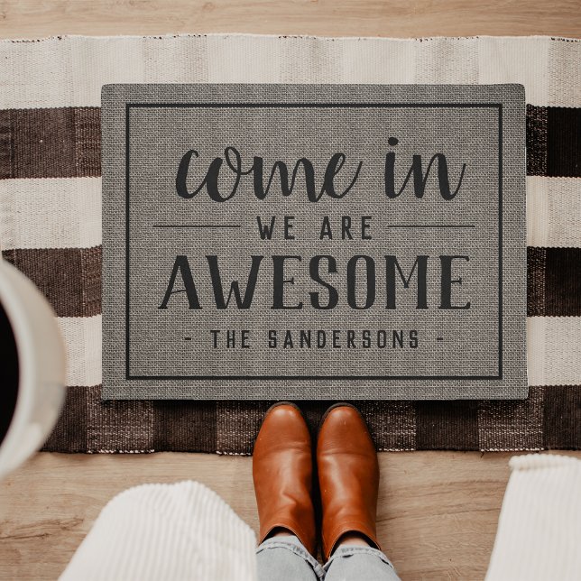Come In, We Are Awesome Personalised Doormat (Creator Uploaded)