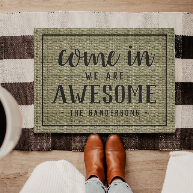 Come In, We Are Awesome Personalised Doormat (Creator Uploaded)