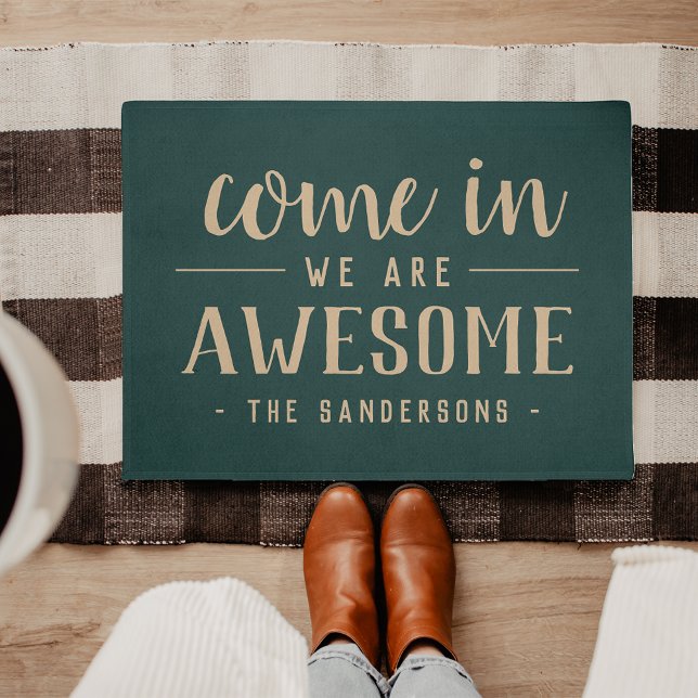 Come In, We Are Awesome Personalised Doormat (Creator Uploaded)