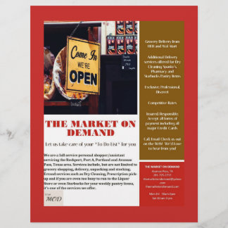 Come In We're Open Flyer