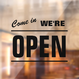 Come in we're open shop static transparent