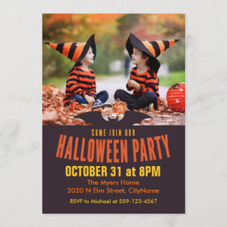 Come Join Our Halloween Party Photo Invitation
