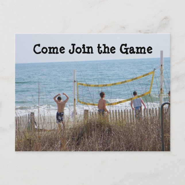"COME JOIN THE GAME" POSTCARD (Front)