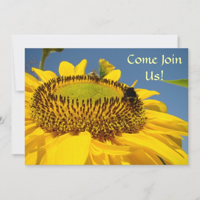 Come Join Us! Party Invitations Events Sunflowers (Front)