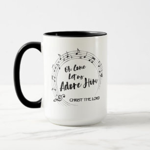 COME LET US ADORE Christian Hymn 15oz Christmas  Mug