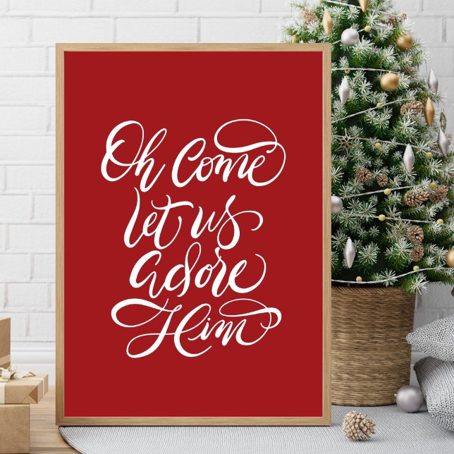 Come Let Us Adore Him Brush Calligraphy Poster (Creator Uploaded)