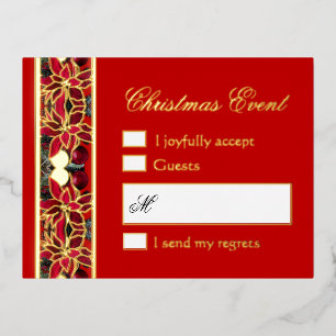 Come Let Us Adore Him Foil Holiday Response Card
