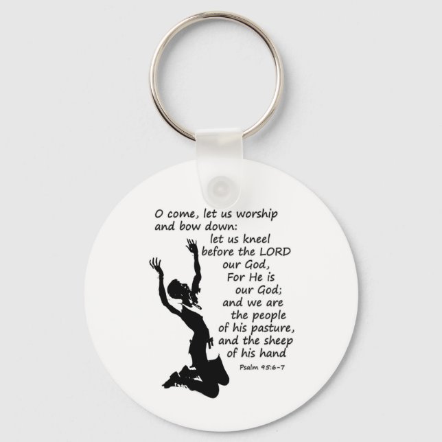 come let us worship and kneel down key ring (Front)