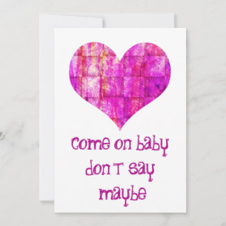 Come on baby! thank you card