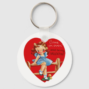Come on Over and be my Valentine! Key Ring