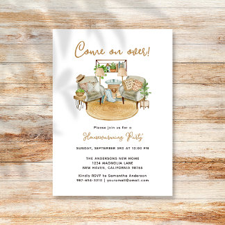 Come On Over Cosy Boho Housewarming Inviatation Invitation