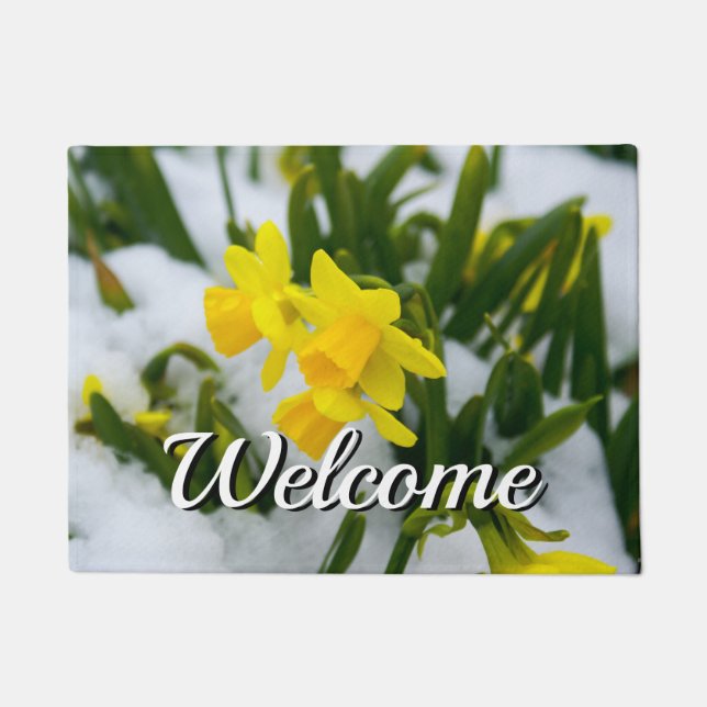 Come On Spring Time Welcome Doormat (Front)