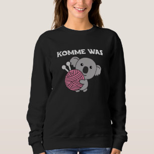 Come On What Wool Knit Cute Koala With Wool Sweatshirt