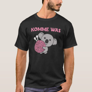 Come On What Wool Knit Cute Koala With Wool T-Shirt