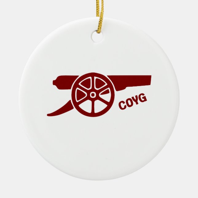 Come On You Gunners COYG Ceramic Ornament (Front)