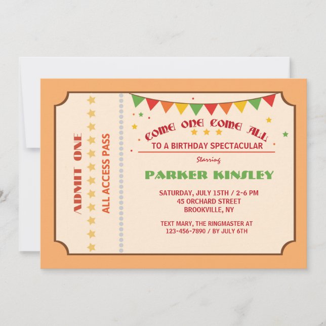 Come One Come All Invitation (Front)