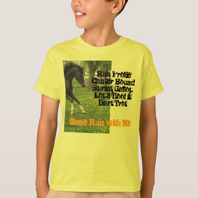 "Come Run With Me" Kids T T-Shirt (Front)