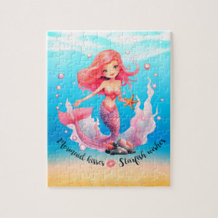 Come swim with me Mermaid Jigsaw Puzzle