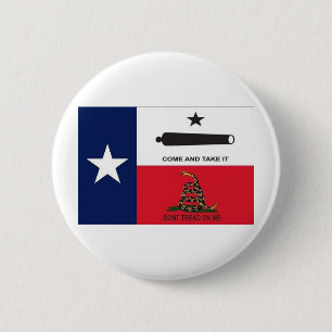 come take it 6 cm round badge
