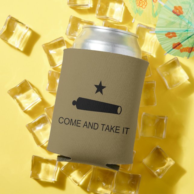 Come & Take It! Texas State battle Flag Can Cooler (In Situ Summer)
