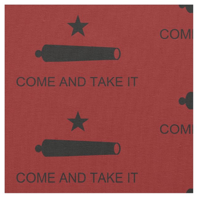Come & Take It! Texas State battle Flag Fabric (Close Up)